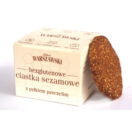 Ciastka Sezamowe z Pyłkiem Pszczelim Bezglutenowe 150 g Baton Warszawski