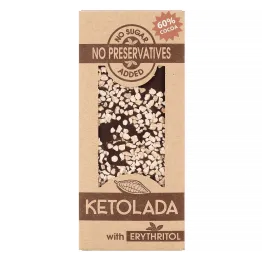 Ketolada® Czekolada 60% z Erytrytolem i Migdałami 100 g  - Czekolada bez dodatku cukru (07.05.2025)
