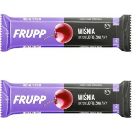 2 x Baton Liofilizowany WIŚNIA Bezglutenowy Bez Dodatku Cukru 10 g - Frupp