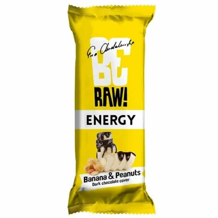 BeRaw Baton Energy Banana Peanuts 40 g - Purellla - Przecena Krótka Data Minimalnej Trwałości