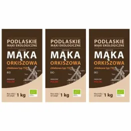 3 x Mąka Orkiszowa Chlebowa Bio 1 kg TYP 750 - BioLife