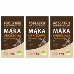 3 x Mąka Orkiszowa Chlebowa Bio 1 kg TYP 750 - BioLife