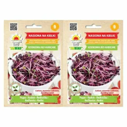 2 x Nasiona na Kiełki Rzodkiewka Red Hurricane 10 g - Toraf