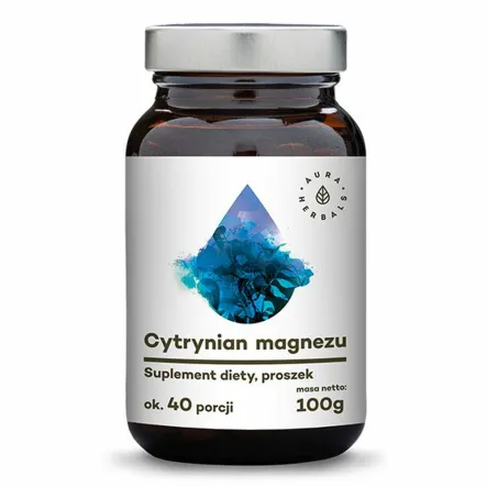 Cytrynian Magnezu 100% Proszek 100 g - Aura Herbals