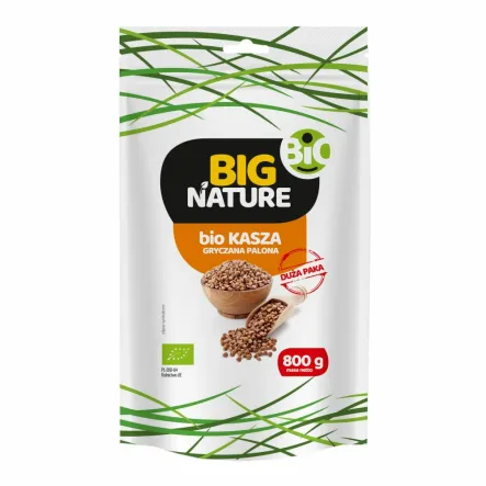 Kasza Gryczana Palona Bio 800 g - Big Nature - Przecena Krótka Data Minimalnej Trwałości