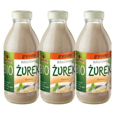 3 x Żurek Gryczany Bezglutenowy Koncentrat Bio 320 ml - Kowalewski