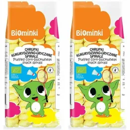 2 x Chrupki Kukurydziano-Gryczane Spirale Bezglutenowe Bio 60 g - Biominki