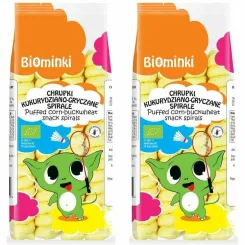 2 x Chrupki Kukurydziano-Gryczane Spirale Bezglutenowe Bio 60 g - Biominki