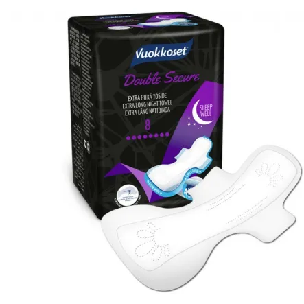 Podpaski Double Secure Night 8 sztuk - Vuokkoset
