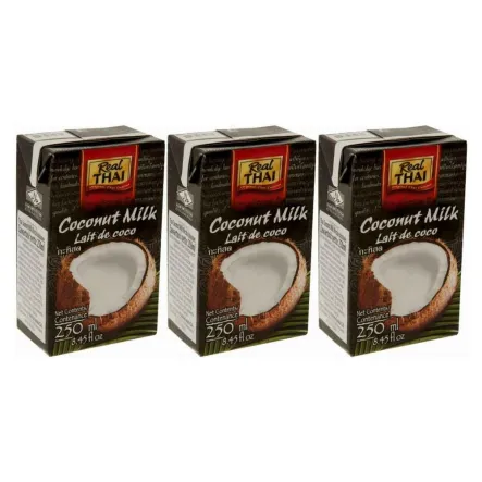 Zestaw 3 x Mleczko Kokosowe UHT 250 ml RealThai