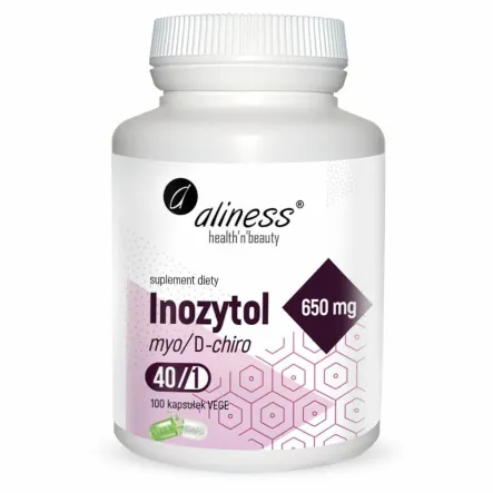 Inozytol 650 mg 100 Vege Kapsułek - Aliness
