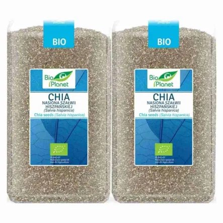 2 x Chia Nasiona Szałwii Hiszpańskiej Salvia Hispanica Bio 1 kg - Bio Planet