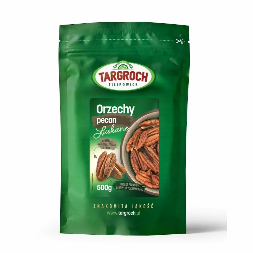 Orzechy Łuskane Pecan Połówki 500 g - Targroch