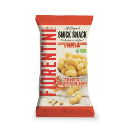 Chrupki Ryżowe z Soczewicą i Ciecierzycą Bez Glutenu Bio 45 G Fiorentini - Przecena Krótka Data Minimalnej Trwałości