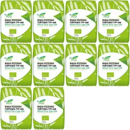 10 x Mąka Pszenna Tortowa Typ 480 Bio 1 kg - Bio Planet - wszechstronna, tortowa, do pierogów i klusek, chleba i bułek, ciast i pizzy