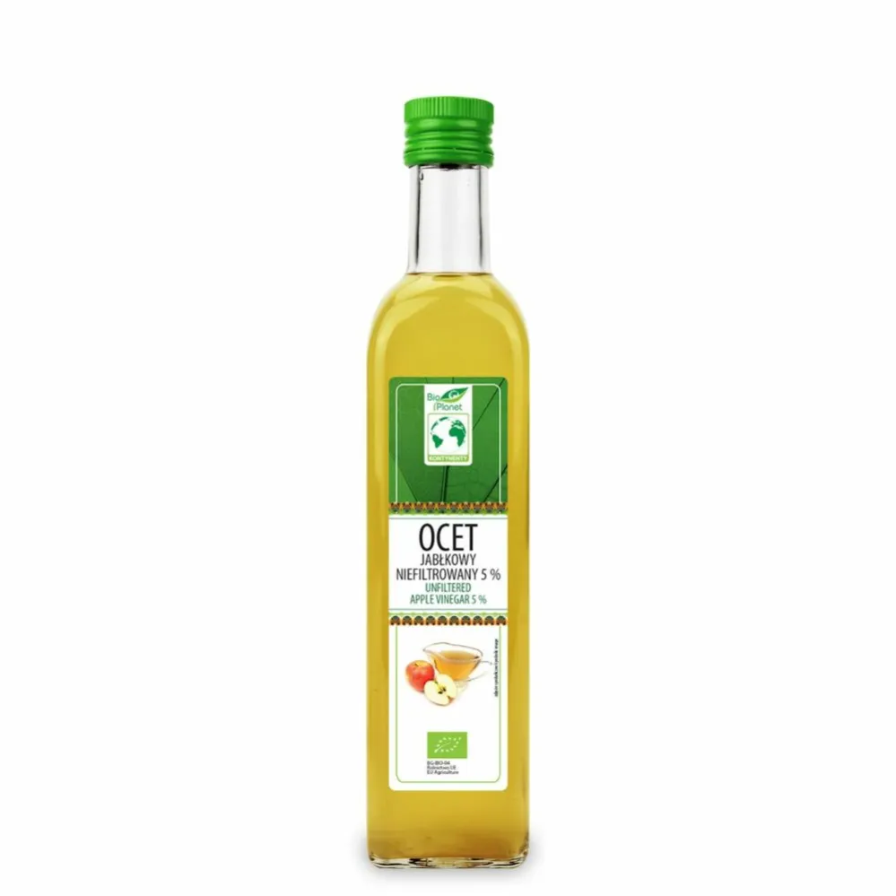 Ocet Jabłkowy Niefiltrowany Bio 5% 500 ml - Bio Planet