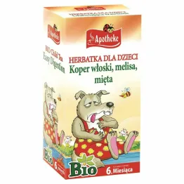 Herbatka dla Dzieci Ułatwiająca Trawienie Bio (Koper Włoski, Melisa, Mięta) 30 g  (20x 1,5 g) - Apotheke