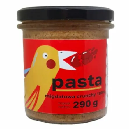 Pasta Migdałowa Crunchy 100% 290 g - Pięć Przemian