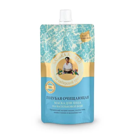 Maska do Twarzy Niebieska Oczyszczająca 100 ml - Bania Agafi - Wyprzedaż