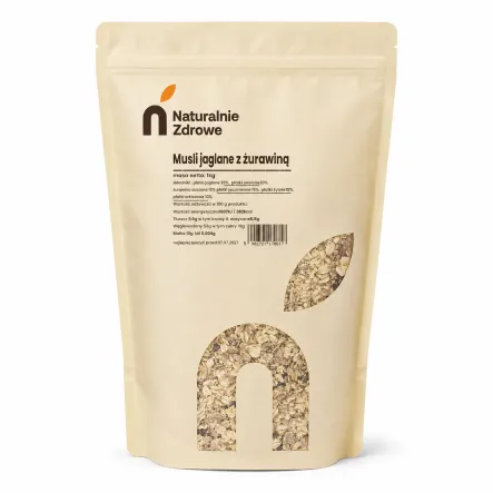 Musli Jaglane z Żurawiną 1 kg - Naturalnie Zdrowe