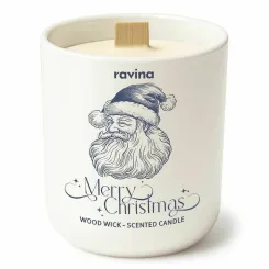 Merry Christmas "MIKOŁAJ" Sojowa Świeca Zapachowa w Szkle - Ravina