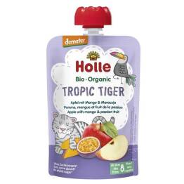 Mus Owocowy Tropikalny Tygrys (Jabłko, Mango, Marakuja) Bez Dodatku Cukru Bio Demeter 100 g - Holle