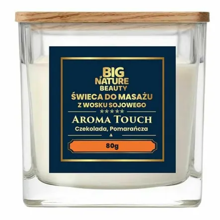 Świeca Sojowa do Masażu AROMA TOUCH Czekolada z Pomarańczą 80 g - Big Nature