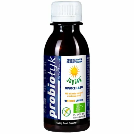 Napój Probiotyczny Owoce Lasu Bio 125 ml - Joy Day - Przecena Krótka Data Minimalnej Trwałości