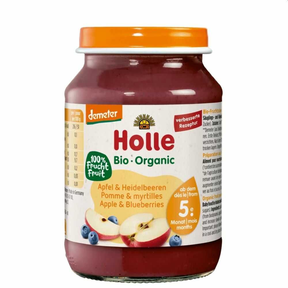 Deser dla Niemowląt Jabłko i Jagoda Bio Demeter 190 g - Holle