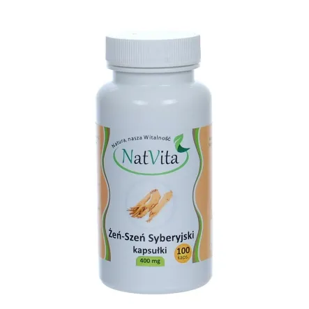Żeń-Szeń Syberyjski 100szt. kapsułki 400 mg-Natvita