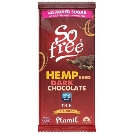Czekolada So Free z Ziarnami Konopi 70 g Plamil