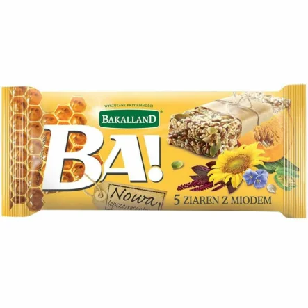 BA! Baton 5 Ziaren z Miodem 40 g - Bakalland