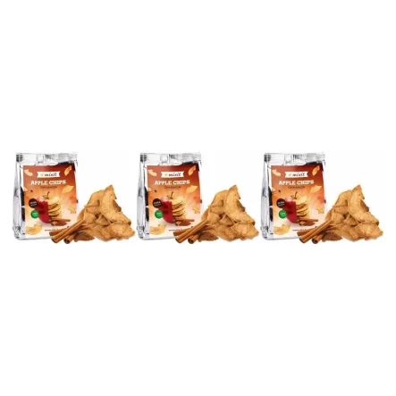 3 x Cynamonowe Chipsy Jabłkowe do Kieszeni 25 g - Mixit