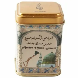 Kostka Perfum Arabskich Ambra, Piżmo, Jaśmin (Puszka) 25 g - Hemani