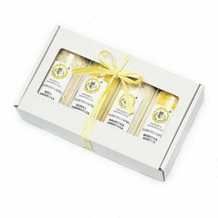 Zestaw Pudrów do Kąpieli 210 g (3x 50 g, 1x 60 g) - Miodowa Mydlarnia (data: 30.09.2025)