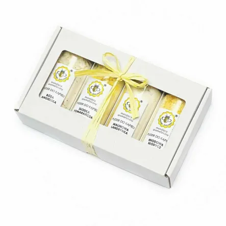 Zestaw Pudrów do Kąpieli 210 g (3x 50 g, 1x 60 g) - Miodowa Mydlarnia (data: 30.09.2025)