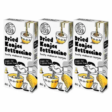 3 x Suchy Makaron Shirataki Konjac Fettuccine 80 g - Diet-Food