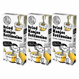 3 x Suchy Makaron Shirataki Konjac Fettuccine 80 g - Diet-Food