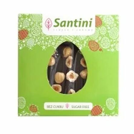 Czekolada Ciemna z Orzechami Laskowymi WIELKANOC 80 g - Santini