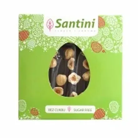 Czekolada Ciemna z Orzechami Laskowymi WIELKANOC 80 g - Santini