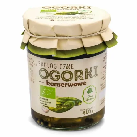Ogórki Konserwowe EKO 410 g (220 g) - Dary Natury