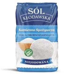 Sól Kłodawska Kamienna Biała Drobnoziarnista Niejodowana 1 kg - Kopalnia Soli Kłodawa