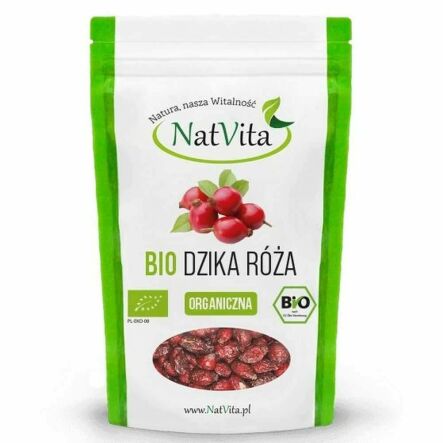 BIO Dzika Róża Owoc Suszony 200 g - NatVita