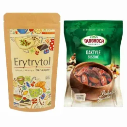 Erytrytol 500 g - Simpatiko + Daktyle Suszone Bez pestek 1 kg Flowpack - Targroch