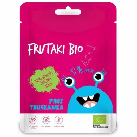 Żelki Jabłko Truskawka Bez Dodatku Cukru Bezglutenowe Bio 50 g - Frutaki