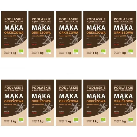 10 x Mąka Orkiszowa Razowa Bio 1 kg TYP 2000 - BioLife