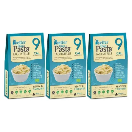 Zestaw 3 x Makaron Konjac Tagliatelle Bezglutenowy Bio 385 g Better Than Foods