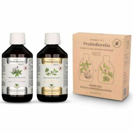 Probioborelio Probiotyczny Ekstrakt Ziołowy Bezglutenowy Bio 600 ml (2x 300ml) - Living Food