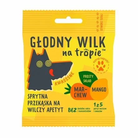 Żelki Mango i Marchew Kwaśne 15 g Głodny Wilk na Tropie