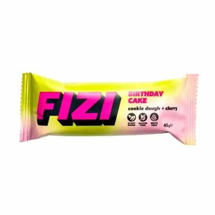 Baton w Białej Polewie Ciasteczko+ Wiśnia 45 g - FIZI (data: 06.04.2025)